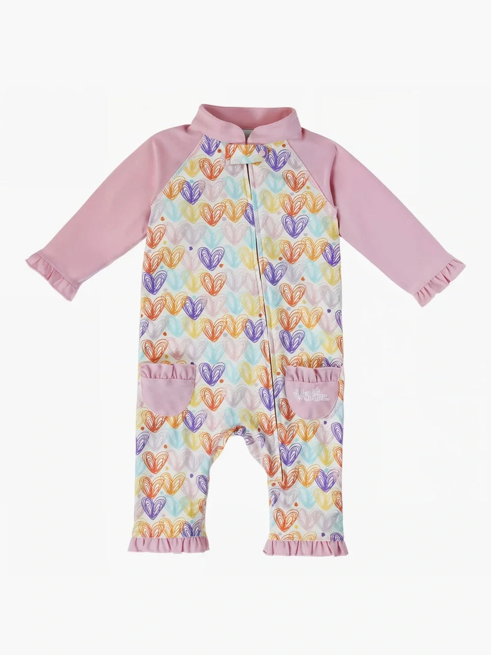 UV Skinz Babies' Sun & Swim Suit In Doodle My Heart Size 6-12m